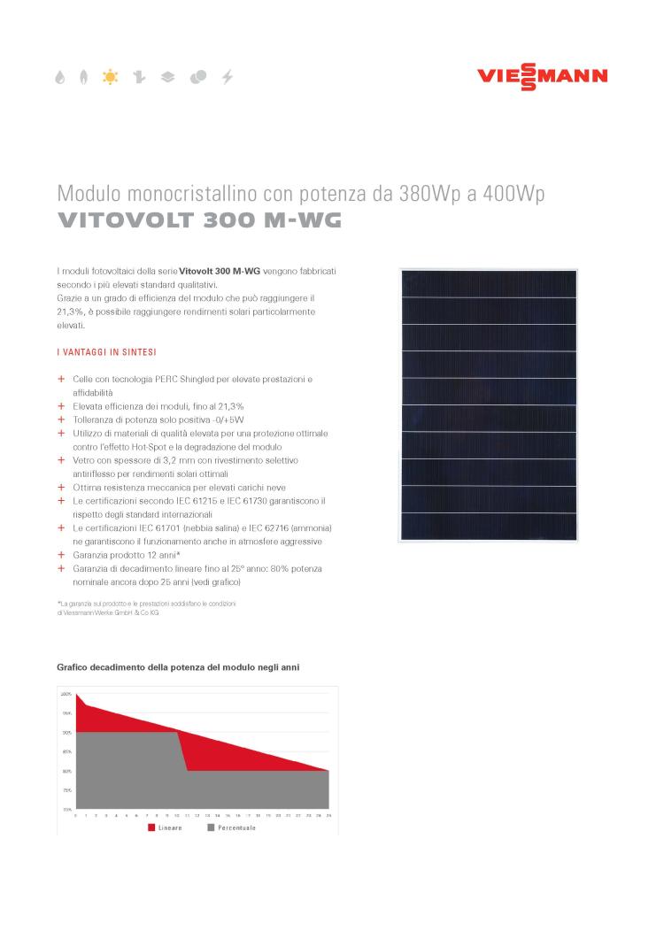 Modulo monocristallino con potenza da 380Wp a 400Wp